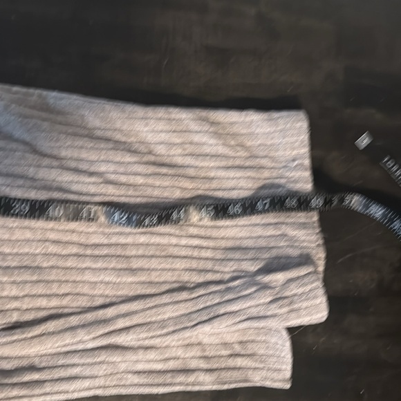 LTS Gray Ribbed Collared MIDI Length Dress Side Slits Size 14 - Picture 7 of 7